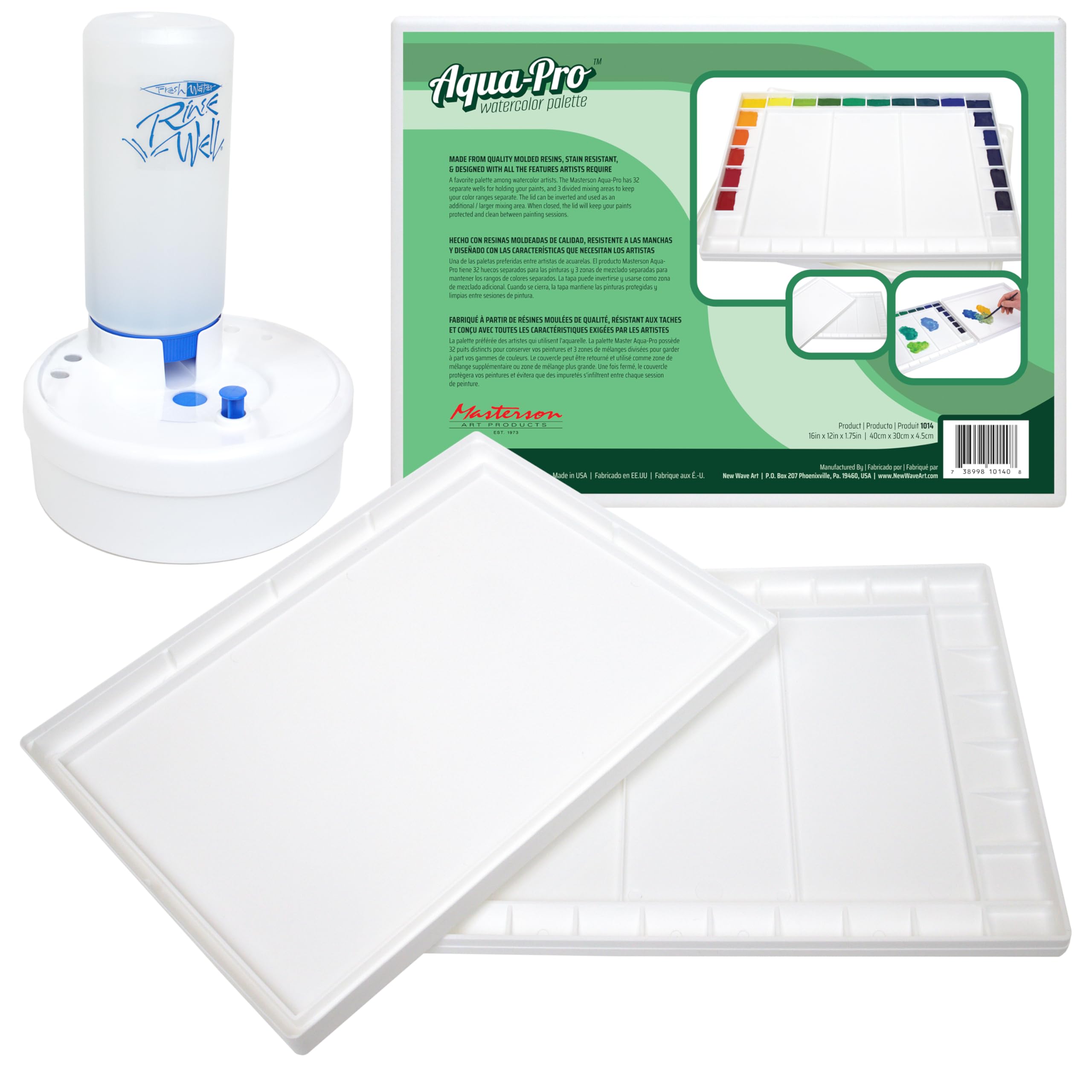 Amazon.com: Masterson Watercolor Painting Set - Aqua Pro Palette